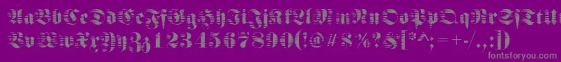 FraktursawmillRegular Font – Gray Fonts on Purple Background