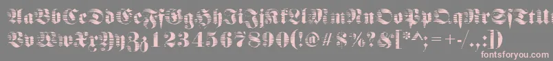 FraktursawmillRegular-Schriftart – Rosa Schriften auf grauem Hintergrund