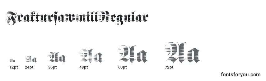Größen der Schriftart FraktursawmillRegular