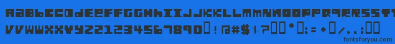 Confcrg Font – Black Fonts on Blue Background