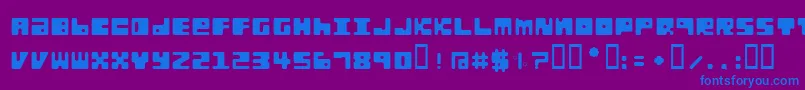 フォントConfcrg – 紫色の背景に青い文字