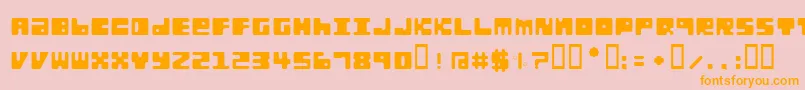 Confcrg Font – Orange Fonts on Pink Background