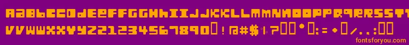 Confcrg Font – Orange Fonts on Purple Background