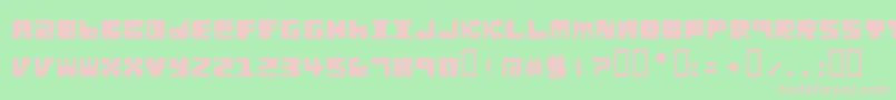 Confcrg-fontti – vaaleanpunaiset fontit vihreällä taustalla