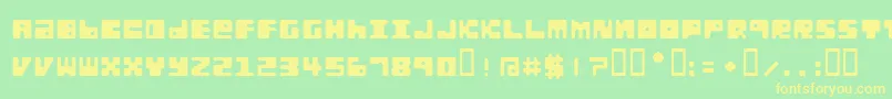 Confcrg Font – Yellow Fonts on Green Background