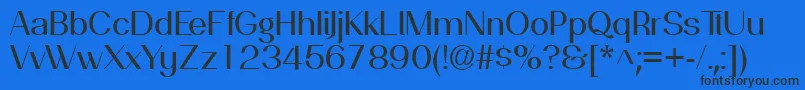 PassionsanspdagRegular Font – Black Fonts on Blue Background