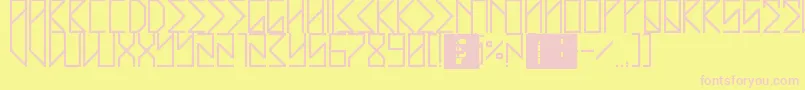 フォントStreetMath – ピンクのフォント、黄色の背景