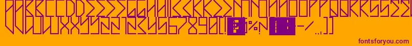 フォントStreetMath – オレンジの背景に紫のフォント