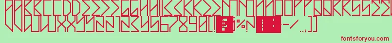 StreetMath Font – Red Fonts on Green Background