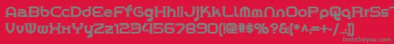 Chrome ffy Font – Gray Fonts on Red Background