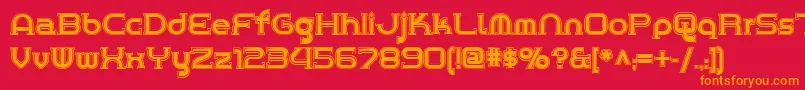 Chrome ffy Font – Orange Fonts on Red Background
