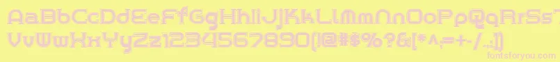 Chrome ffy Font – Pink Fonts on Yellow Background