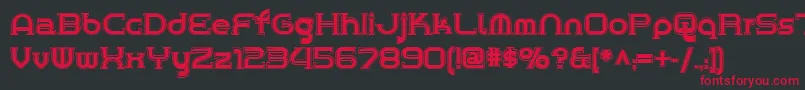 Chrome ffy Font – Red Fonts on Black Background
