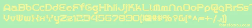 Chrome ffy Font – Yellow Fonts on Green Background