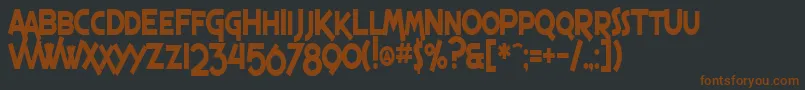 SfEspressoShackCondensedBold Font – Brown Fonts on Black Background