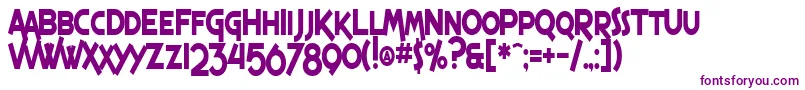 SfEspressoShackCondensedBold Font – Purple Fonts on White Background