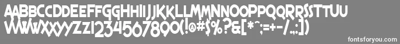 SfEspressoShackCondensedBold-Schriftart – Weiße Schriften auf grauem Hintergrund