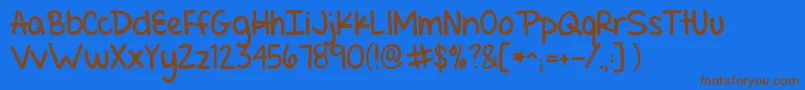 Setfiretotherain Font – Brown Fonts on Blue Background