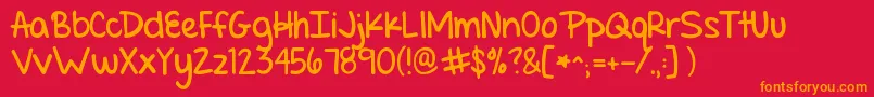 Setfiretotherain Font – Orange Fonts on Red Background
