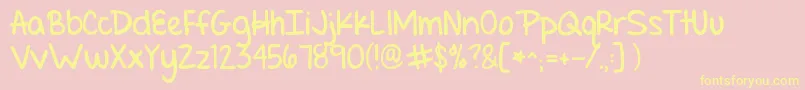 Setfiretotherain Font – Yellow Fonts on Pink Background