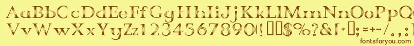 CrystalPalace Font – Brown Fonts on Yellow Background