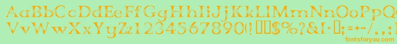 CrystalPalace Font – Orange Fonts on Green Background