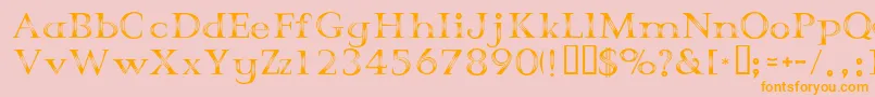 CrystalPalace Font – Orange Fonts on Pink Background