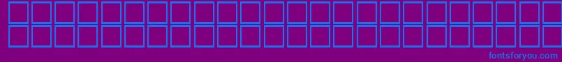 フォントAlKharashiKoufi2 – 紫色の背景に青い文字