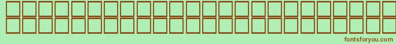 AlKharashiKoufi2 Font – Brown Fonts on Green Background