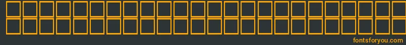 フォントAlKharashiKoufi2 – 黒い背景にオレンジの文字