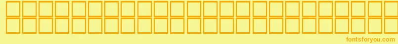 AlKharashiKoufi2-Schriftart – Orangefarbene Schriften auf gelbem Hintergrund