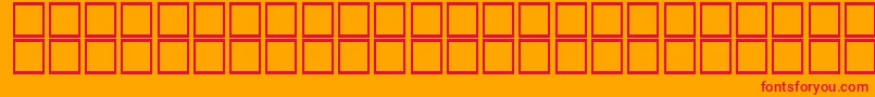 AlKharashiKoufi2-Schriftart – Rote Schriften auf orangefarbenem Hintergrund