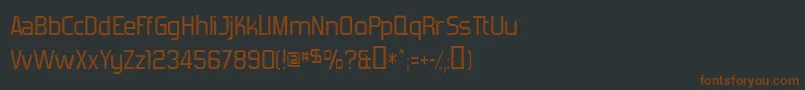 Шрифт ForgottenFuturist – коричневые шрифты на чёрном фоне