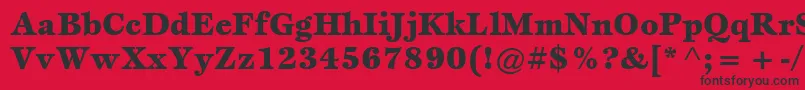 ItcEspritLtBlack Font – Black Fonts on Red Background
