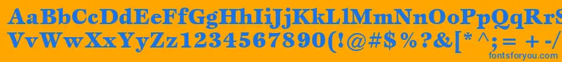 ItcEspritLtBlack Font – Blue Fonts on Orange Background