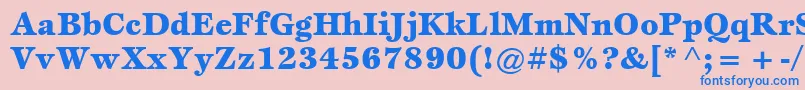 ItcEspritLtBlack Font – Blue Fonts on Pink Background