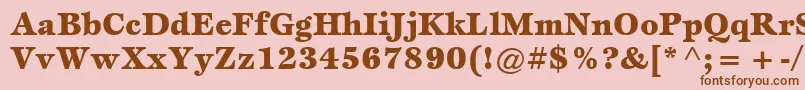 ItcEspritLtBlack Font – Brown Fonts on Pink Background