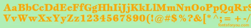 ItcEspritLtBlack Font – Orange Fonts on Green Background
