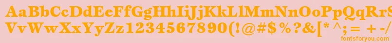 ItcEspritLtBlack Font – Orange Fonts on Pink Background