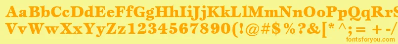 ItcEspritLtBlack Font – Orange Fonts on Yellow Background