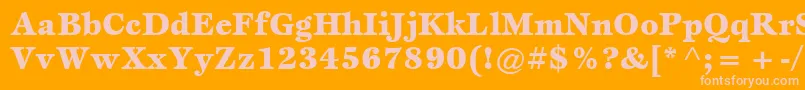 ItcEspritLtBlack Font – Pink Fonts on Orange Background
