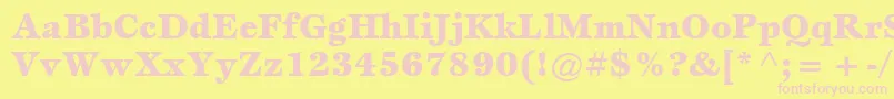 ItcEspritLtBlack Font – Pink Fonts on Yellow Background