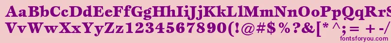 ItcEspritLtBlack Font – Purple Fonts on Pink Background