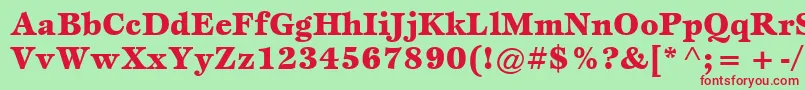 Шрифт ItcEspritLtBlack – красные шрифты на зелёном фоне