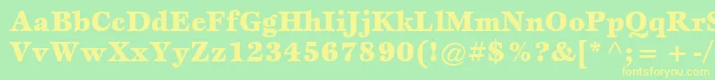 ItcEspritLtBlack Font – Yellow Fonts on Green Background