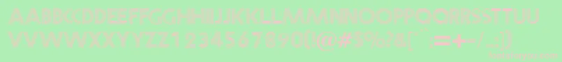 ActonRegularDb Font – Pink Fonts on Green Background