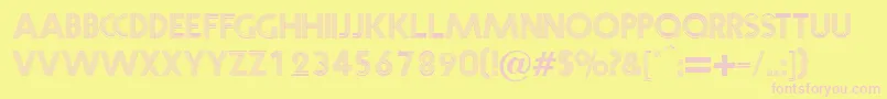 ActonRegularDb Font – Pink Fonts on Yellow Background