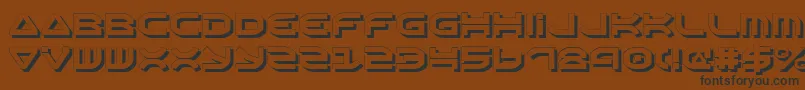 OberonShadow Font – Black Fonts on Brown Background