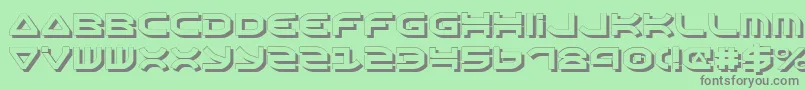 OberonShadow Font – Gray Fonts on Green Background