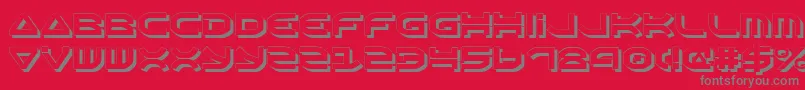 OberonShadow Font – Gray Fonts on Red Background